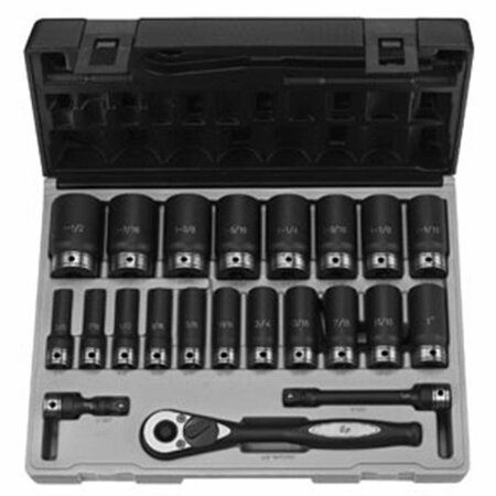 LIGHT HOUSE BEAUTY 82622D 0.5 in. Drive 22pc Fractional Deep Duo-Socket Set - 6 Pt. LI3586106